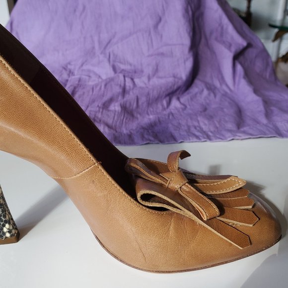 Dries Van Noten Kiltie Python Heels - Rare! - Picture 9 of 15